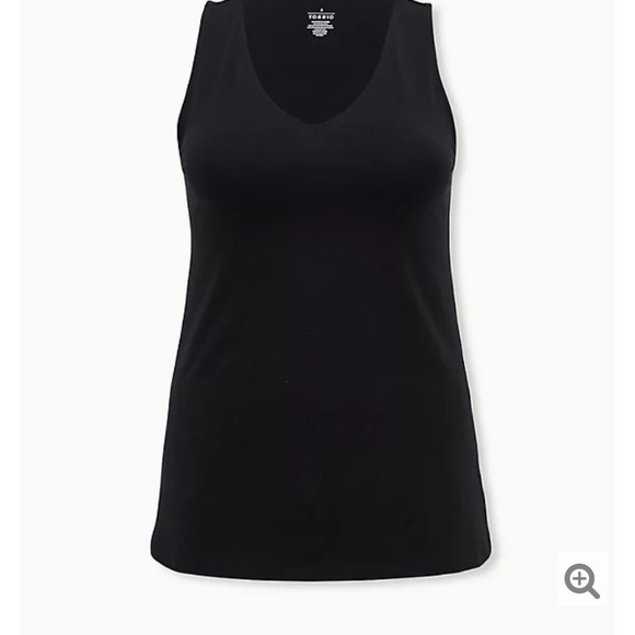 Torrid black V Neck tank top size 4X new - Picture 5 of 6